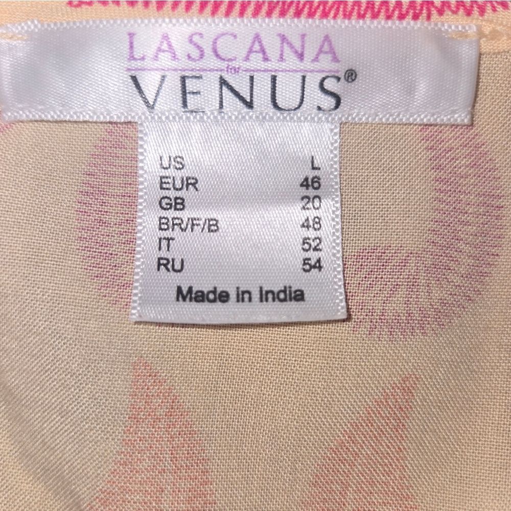 VENUS Yellow and Pink And Orange Women's L Blouse - Picture 5 of 5